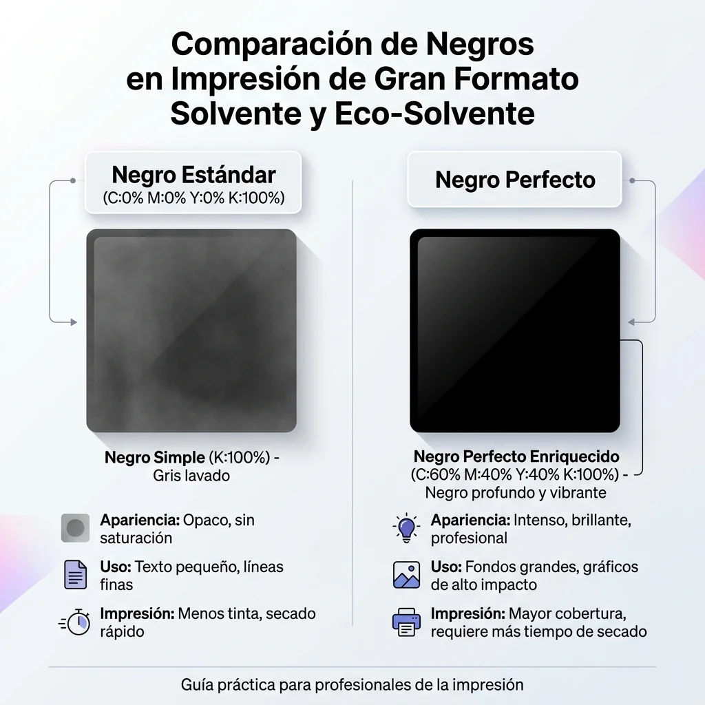 Comparativa Negro Perfecto